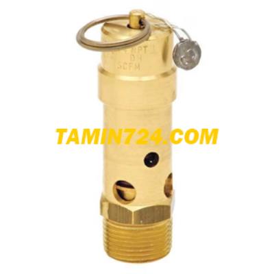 شیر اطمینان سوپاپ اطمینان کمپرسور هوا 8 بار رزوه 3/4 اینچ